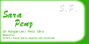 sara penz business card